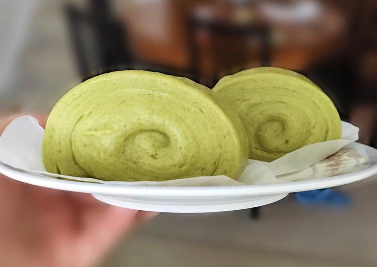 Recipe: Yummy Matcha Mantou (Steamed Buns)