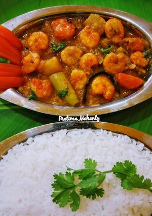 A picture of Prawn(Prawn Dhansak).