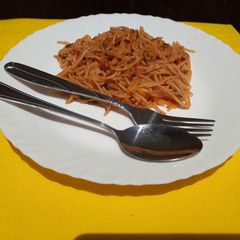 Stir fried Spaghetti A picture of Stir fried Spaghetti.