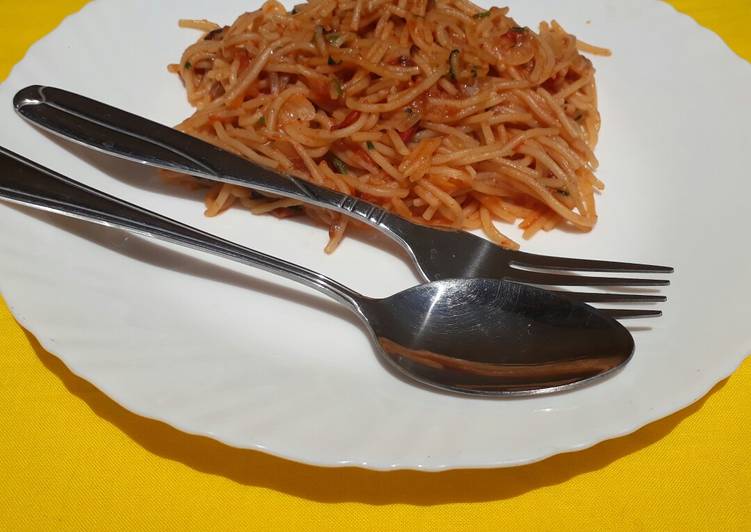 Simple Way to Prepare Speedy Stir fried Spaghetti