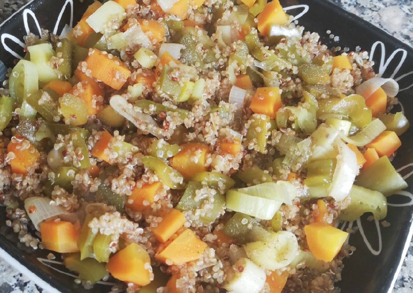Quinoa con verduras al vapor