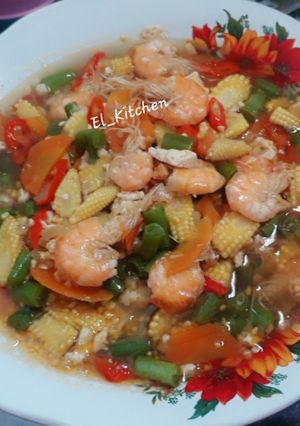 Foto resep Tumis udang sayur