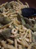 Pasta con carciofi e gamberetti