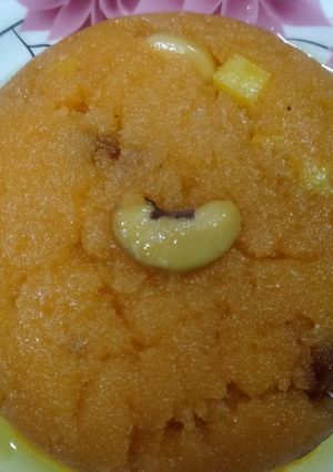 A picture of Pineapple Kesari.