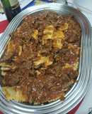 Ravioles con salsa roja