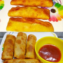 A picture of Veg aata patties rolls.