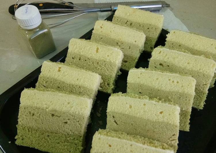 Bolu Lapis Matcha Kukus