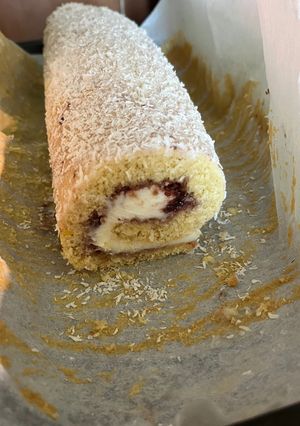 A picture of Coconut roulade.