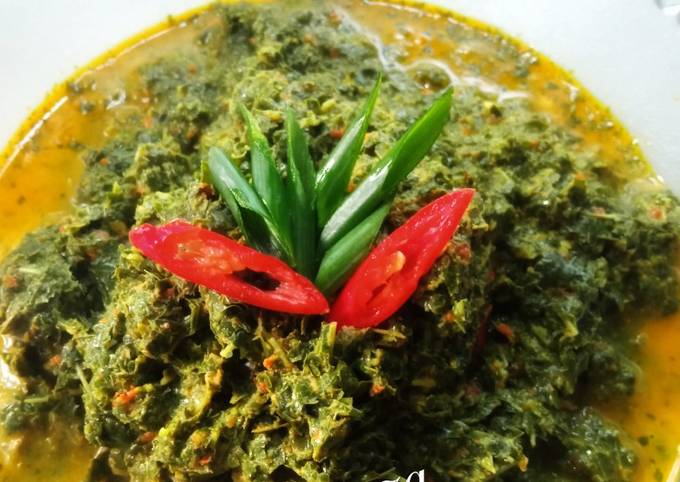 Resep Santan Daun Singkong tumbuk yang Lezat Sekali