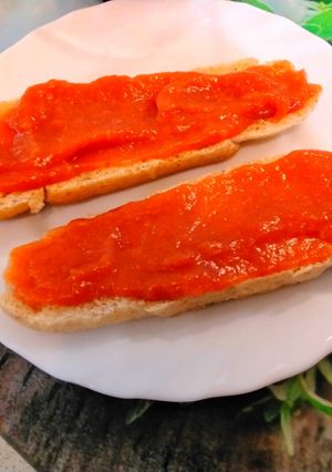 Alma rebarbara dzsem recept fotója