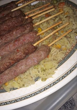 صورة لوصفة كفته بالاسياخ منزليه لذيذه 🍡
