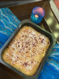 صورة لوصفة بسبوسة بالقشطة والزبادي
