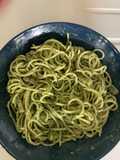 Espaguetis al Pesto con chicha