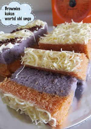 Foto resep Brownies kukus wortel ubi ungu