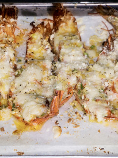 A picture of Baked Cheesy Garlic Prawns.
