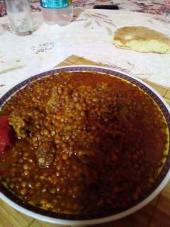 صورة لوصفة العدس بالقديد