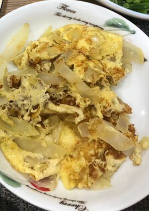 洋蔥炒蛋 的食譜成品照片