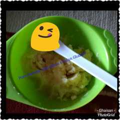 A picture of Pure kentang susu mpasi 6 bulan.