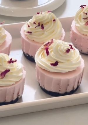 Foto resep Rose Cheesecake Mousse 🌹
