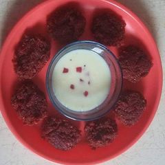 A picture of Beetroot -Broken Wheat Sweet Pakauda.