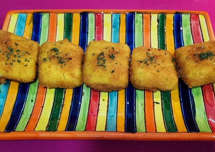 Croquetas cuadradas 4quesos