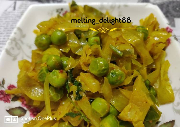Recipes for Cabbage Matar Fry