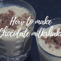 How to make chocolate milkshake A picture of How to make chocolate milkshake.