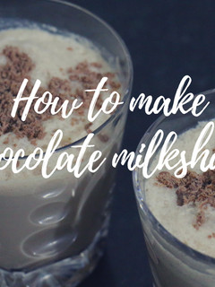 A picture of How to make chocolate milkshake.