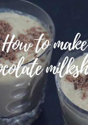 A picture of How to make chocolate milkshake.