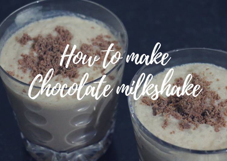 Recipe of Perfect How to make chocolate milkshake