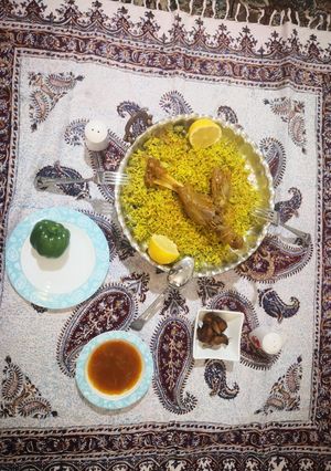 عکسی از دستور باقالی پلو با ماهیچه