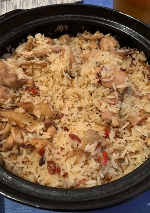 A picture of Sesame Oil Rice Wine Chicken Rice (Taiwanese Style) 麻油雞飯.