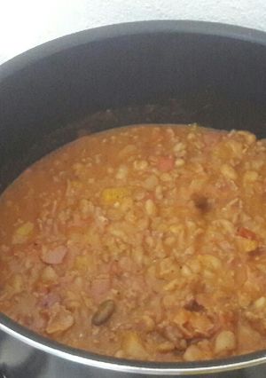 Una foto de Chilli Beans con Carne