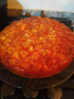 Una foto de Torta invertida de banana
