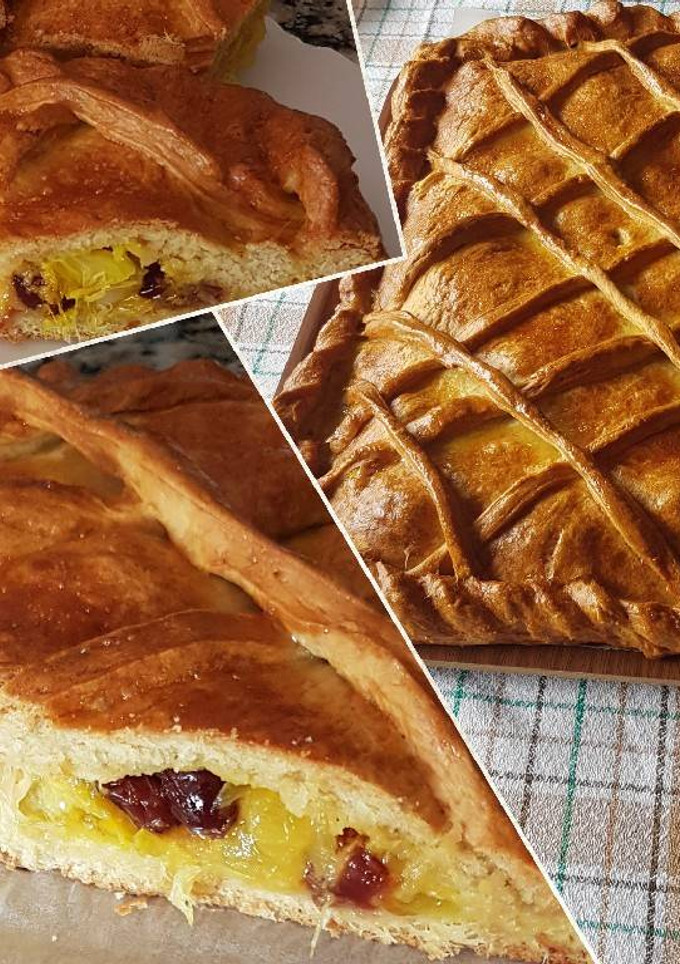 Una foto de Empanada de bacalao con arándanos secos