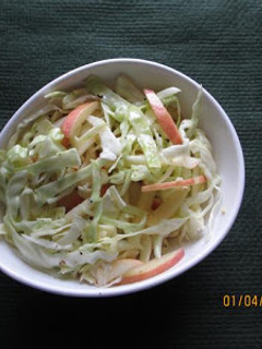 A picture of Apple and Cabbage Salad.