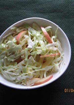 A picture of Apple and Cabbage Salad.
