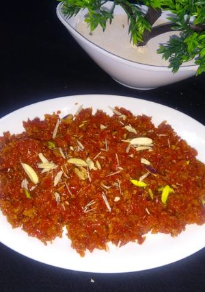 A picture of Gajar ka halwa.