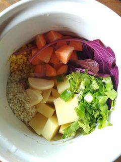 Foto resep Mpasi 7 bulan kentang sayur patin
