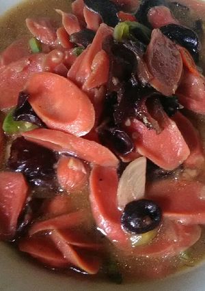 Foto resep Tumis sosis jamur kopi saus tiram