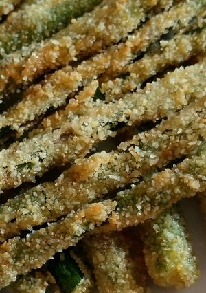 A picture of Deep fried asparagus.