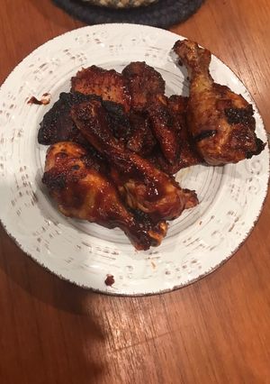 A picture of Eazy-Peazy AirFryer BBQ Chicken.
