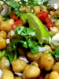 A picture of Chana chaat (Chickpea Salad).