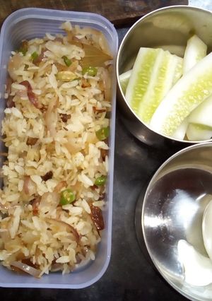 A picture of Chirer sweet polau(sweet flatted rice polau).