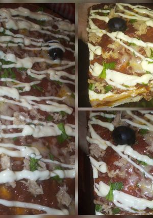 صورة لوصفة بيتزا 🍕🍕🍕 لذيذة
