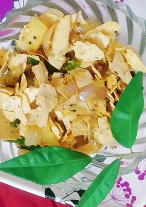 A picture of Pappadam thoran.