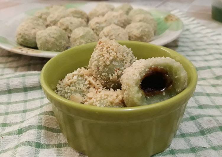 resep cara membuat Klepon Salut Almond