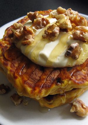 A picture of Carrot & Pineapple Pancakes.
