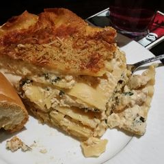 A picture of Brad's white lasagna.