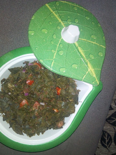 A picture of Asille(Moringa salad).